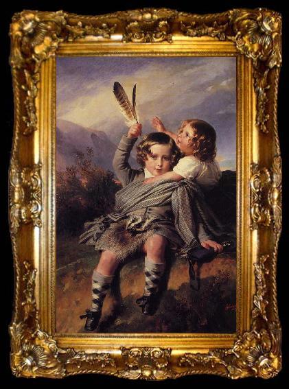 framed  Franz Xaver Winterhalter Prince Alfred and Princess Helena, ta009-2